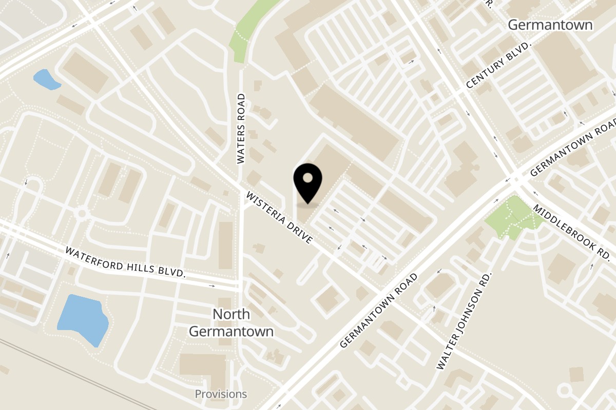 Map showing the location of Pho House on 13073 Wisteria Dr in Germantown